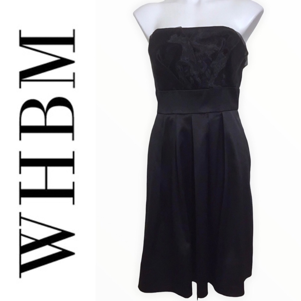 WHBM Formal Black Strapless Dress